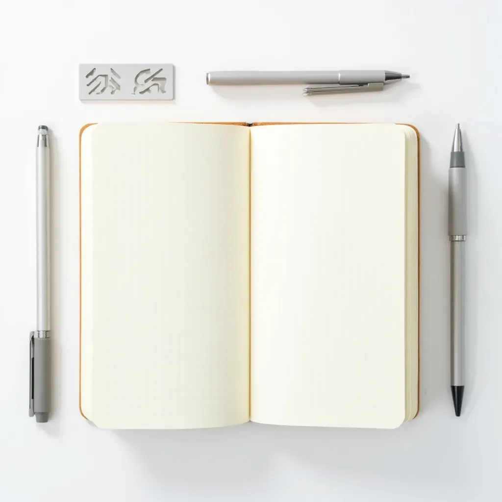 Bullet journal starter kit with dotted grid notebook, quality pens, and organizational supplies