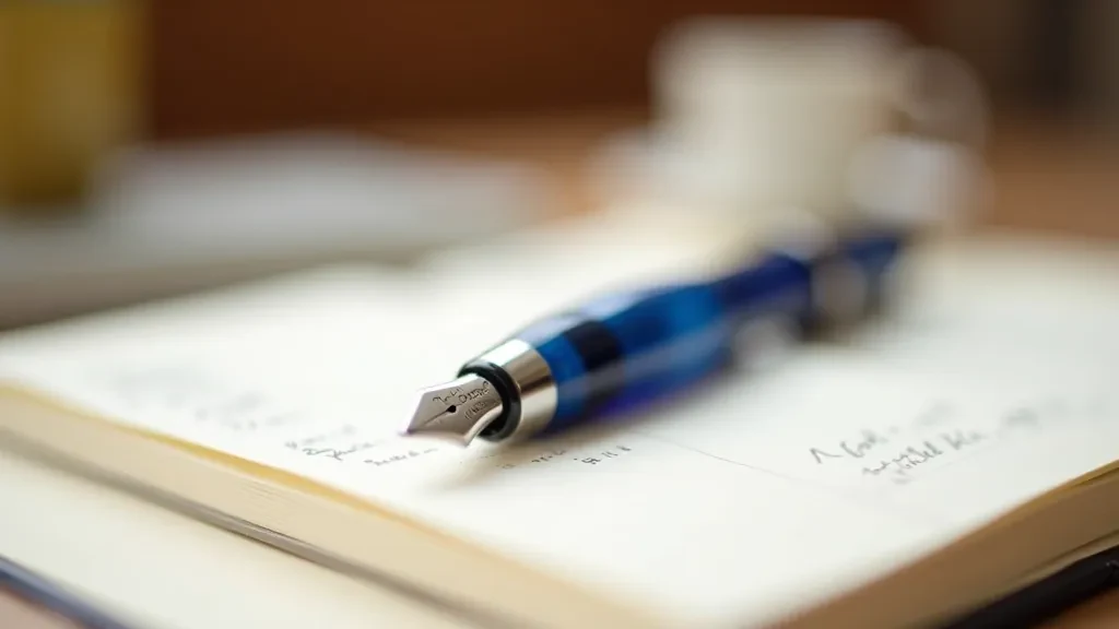 Meridian Fountain Pen in deep blue